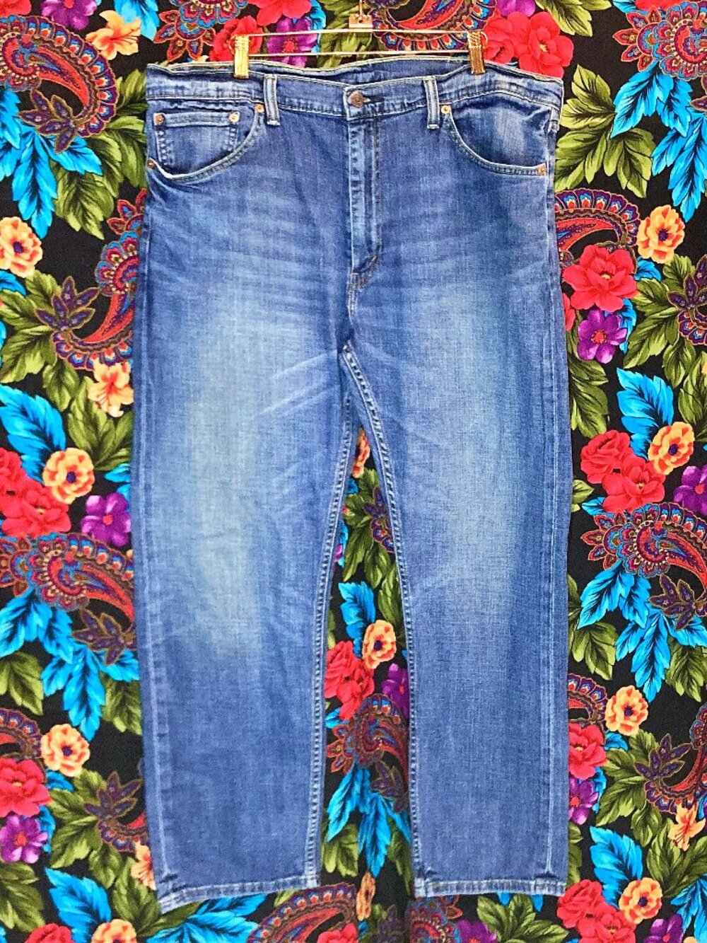 MEN’S LEVIS 505 ** DENIM BLUE JEANS SIZE 38x30 LEVI REGULAR STRAIGHT LEG RED TAG